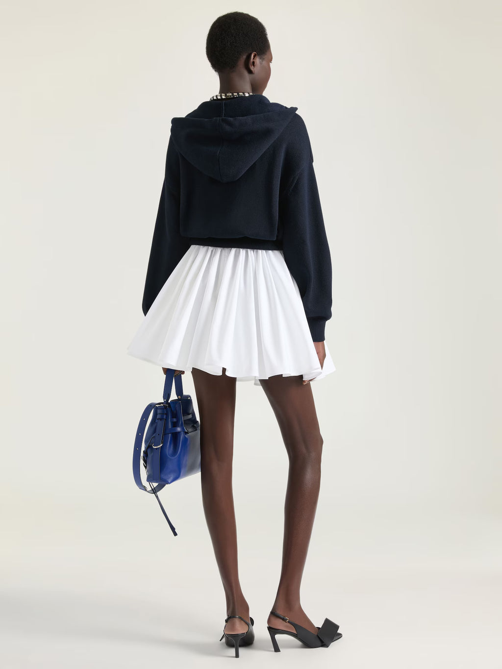 Twisted Ribbon slingbacks pumps in leather