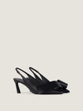 Twisted Ribbon slingbacks pumps in leather
