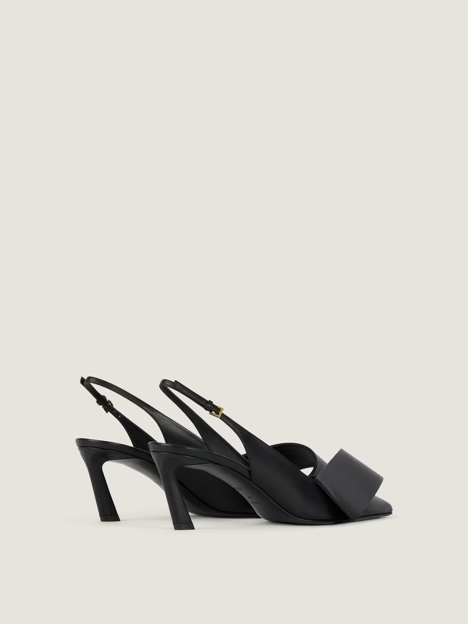 Twisted Ribbon slingbacks pumps in leather